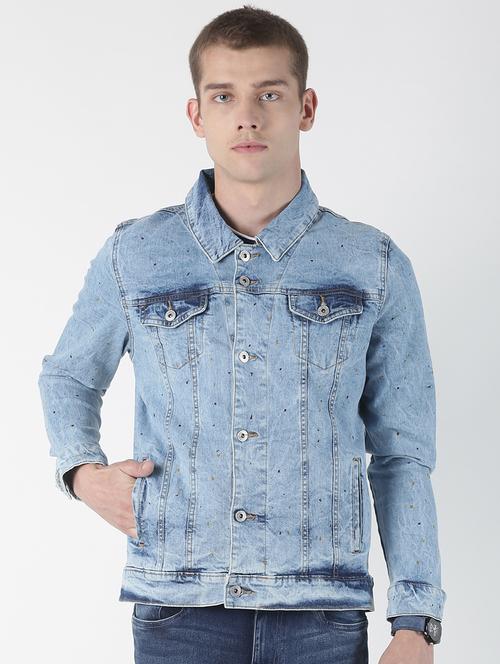 blue washed denim jacket - 17001086 - Standard Image - 1