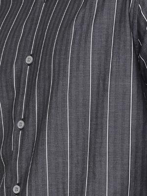 grey striped casual shirt - 17001527 - Standard Image - 4