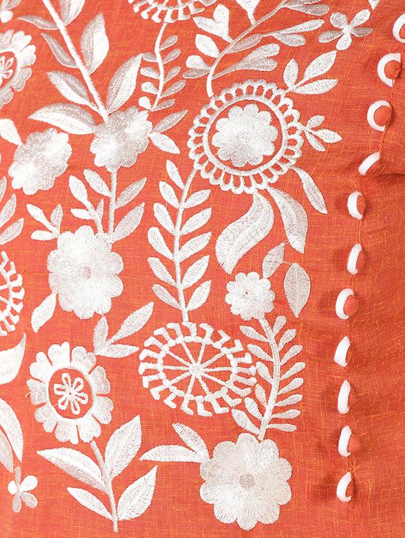 embroidered kurta palazzo set - 17001623 - Zoom Image - 4