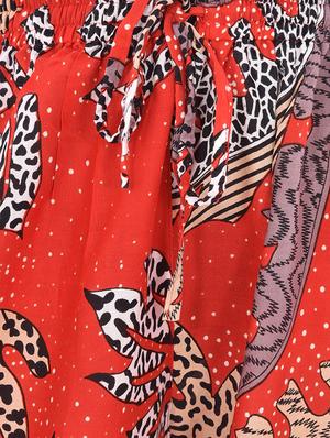 tie front printed palazzo - 17006843 - Standard Image - 4