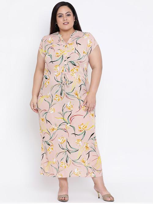 rose water pink tropical maxi dress - 17011040 - Standard Image - 1