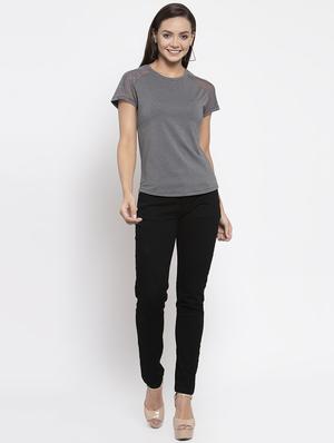 mesh panel raglan sleeves top - 17012263 - Standard Image - 4