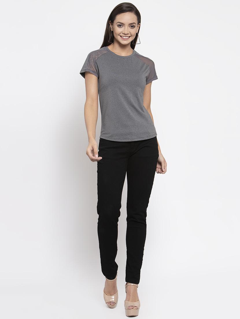 mesh panel raglan sleeves top - 17012263 - Zoom Image - 4