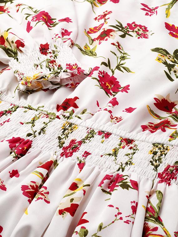 round neck floral flared dress - 17013048 - Zoom Image - 4