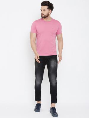 pink solid t-shirt - 17013749 - Standard Image - 4