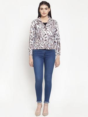 button-up printed blazer - 17015183 - Standard Image - 4