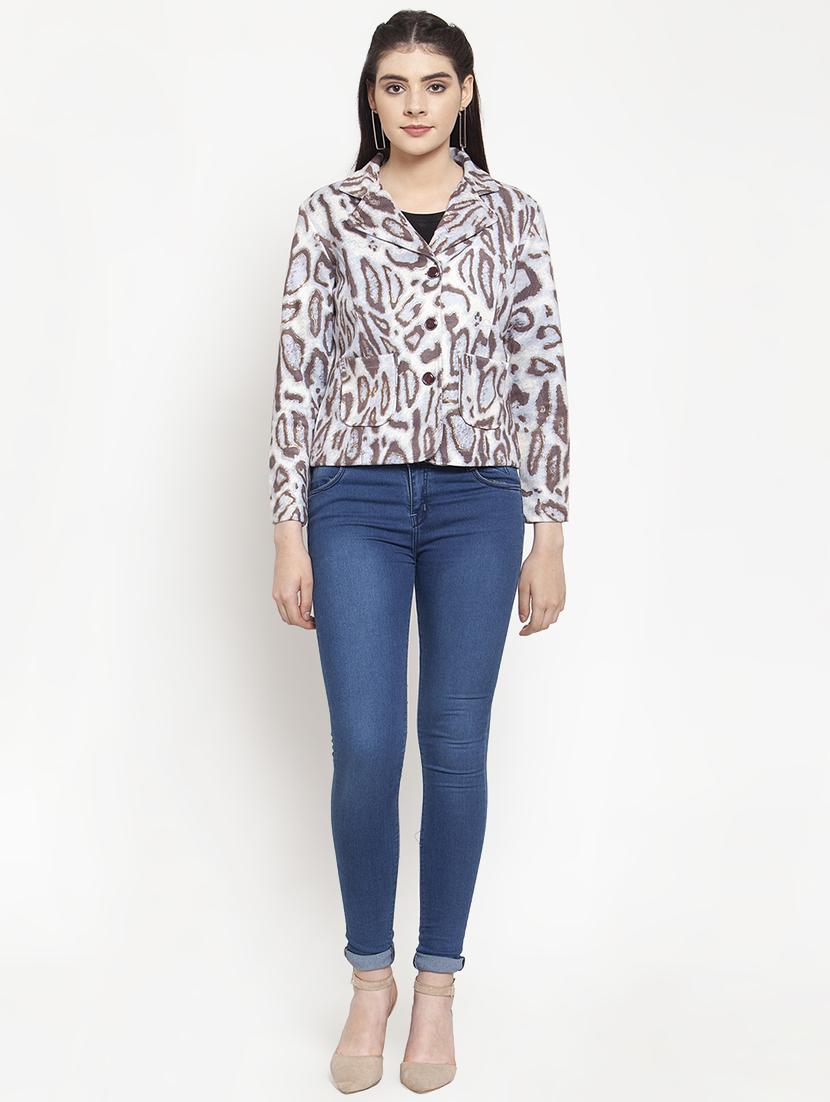 button-up printed blazer - 17015183 - Zoom Image - 4