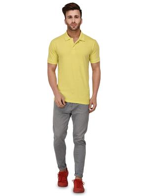 yellow solid polo t-shirt - 17016486 - Standard Image - 4