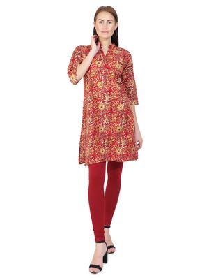 floral print straight kurti - 17017253 - Standard Image - 4