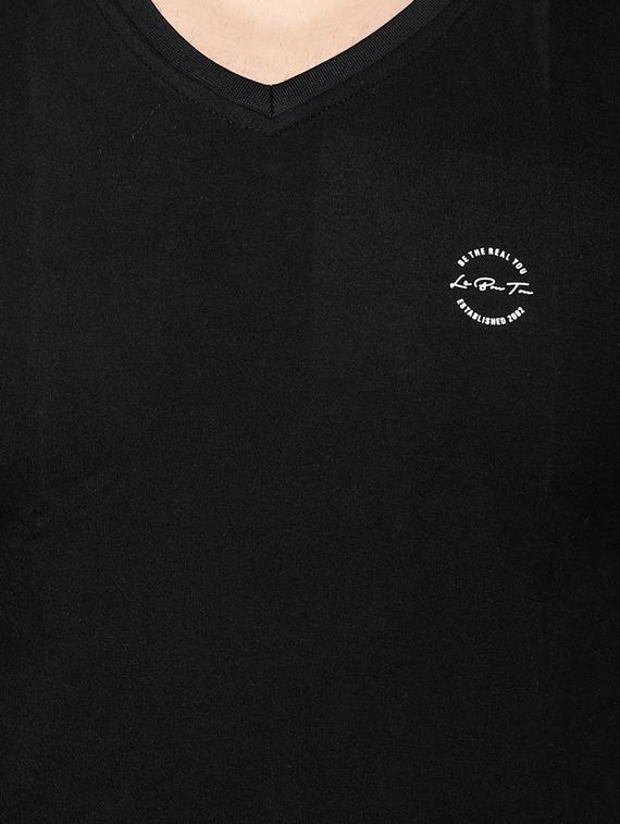 black solid t-shirt - 17019171 - Zoom Image - 4