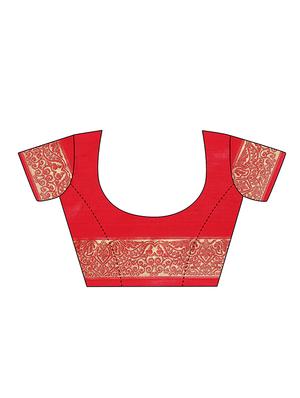 floral kanjivaram saree with blouse - 17020815 - Standard Image - 4