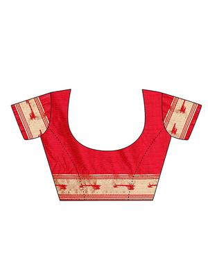 self design floral saree with blouse - 17020823 - Standard Image - 4