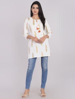 paisley straight kurti - 17022168 - Standard Image - 4