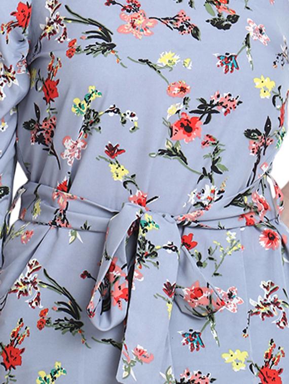 tie front floral top - 17022274 - Zoom Image - 4