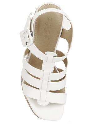 white pu strapped wedges - 17026587 - Standard Image - 4