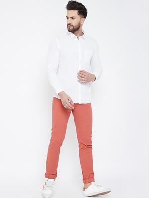 red solid chinos - 17031583 - Standard Image - 4