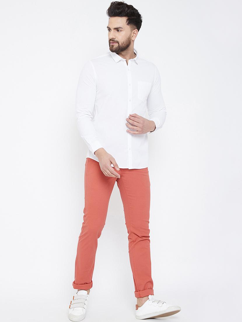 red solid chinos - 17031583 - Zoom Image - 4