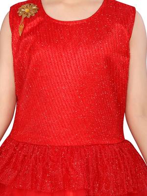 red polyester party gown - 17032052 - Standard Image - 4