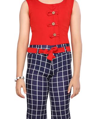 red cotton party gown - 17032064 - Standard Image - 4