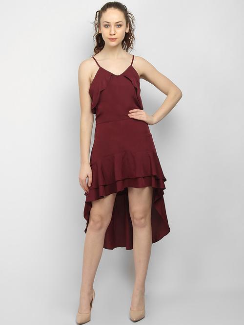 cami neck asymmetric dress - 17033835 - Standard Image - 1