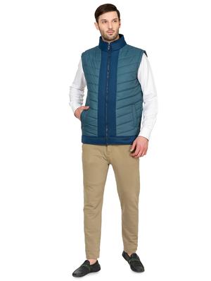 blue nylon quilted jacket - 17071968 - Standard Image - 4