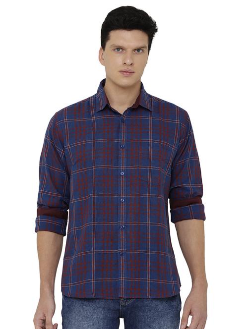 blue linen casual shirt - 17073618 - Very Small Image - 1
