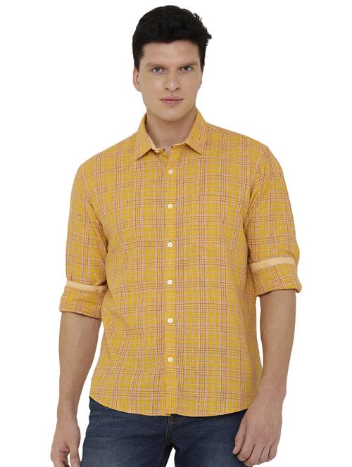 yellow linen casual shirt - 17073637 - Very Small Image - 1