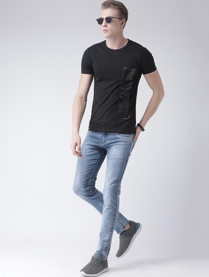 black solid pocket t-shirt - 17077127 - Zoom Image - 4
