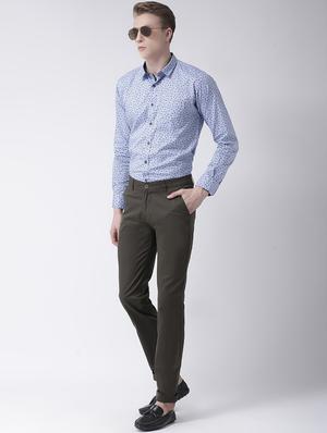 green cotton chinos casual trousers - 17078828 - Standard Image - 4