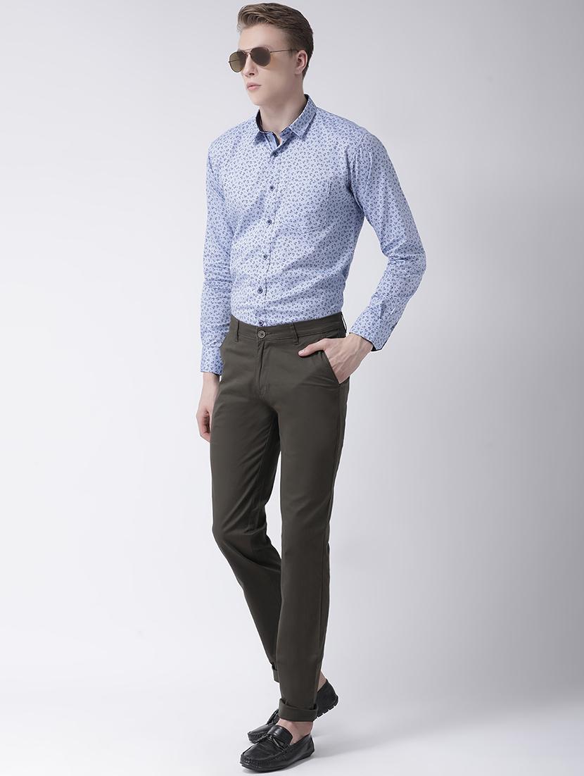 green cotton chinos casual trousers - 17078828 - Zoom Image - 4