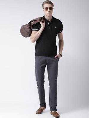 grey cotton chinos casual trousers - 17078833 - Standard Image - 4