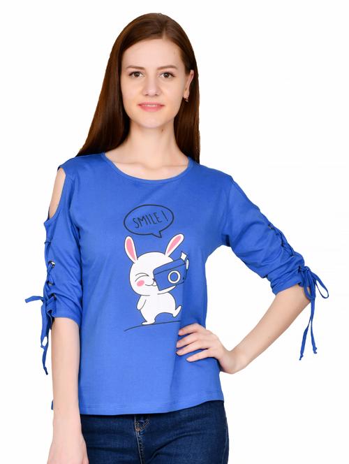 cold shoulder graphic top - 17080953 - Very Small Image - 1