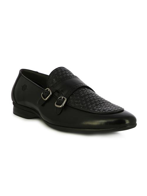 black slip on monk straps - 17081241 - Very Small Image - 1