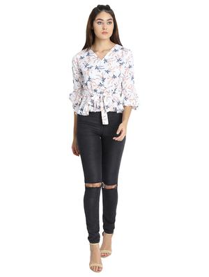 bell sleeves peplum top - 17081384 - Standard Image - 4