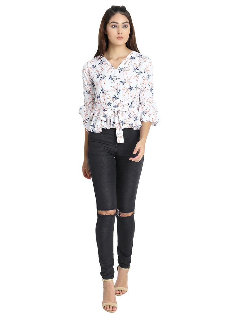 bell sleeves peplum top - 17081384 - Zoom Image - 4