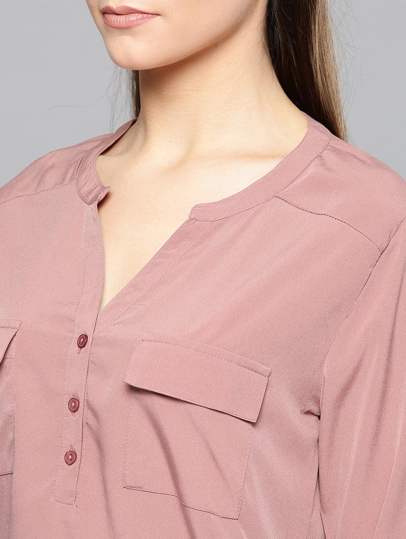 pink polyester regular top - 17085605 - Zoom Image - 4