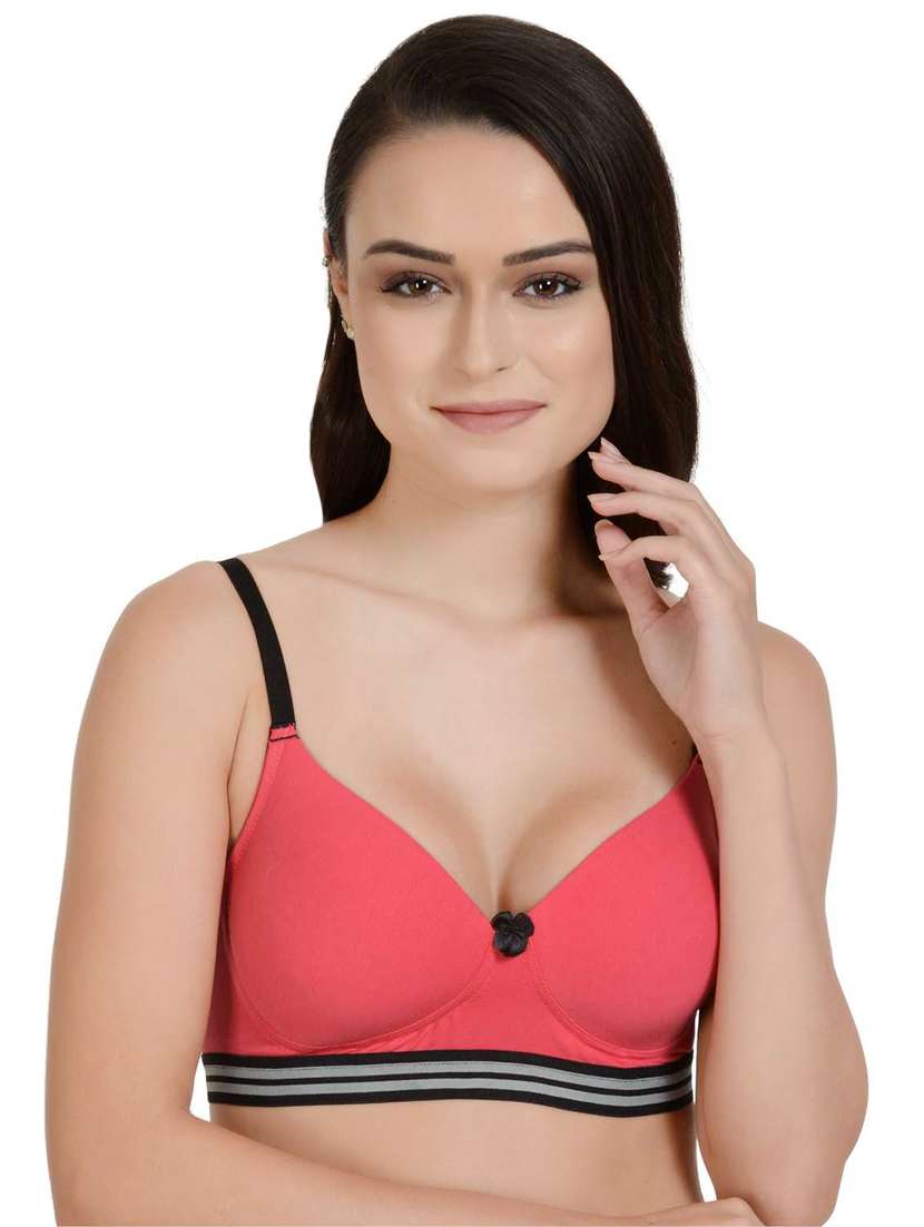 contrast detail t-shirt bra