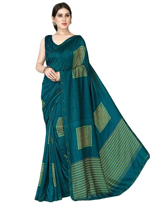 geometrical printed saree with blouse - 17093365 - Standard Image - 1