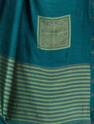 geometrical printed saree with blouse - 17093365 - Standard Image - 4