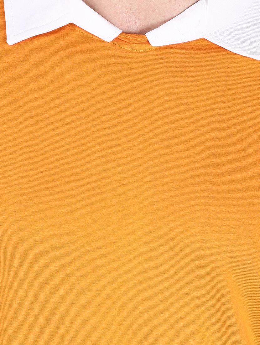orange cut & sew collared t-shirt - 17096031 - Zoom Image - 4