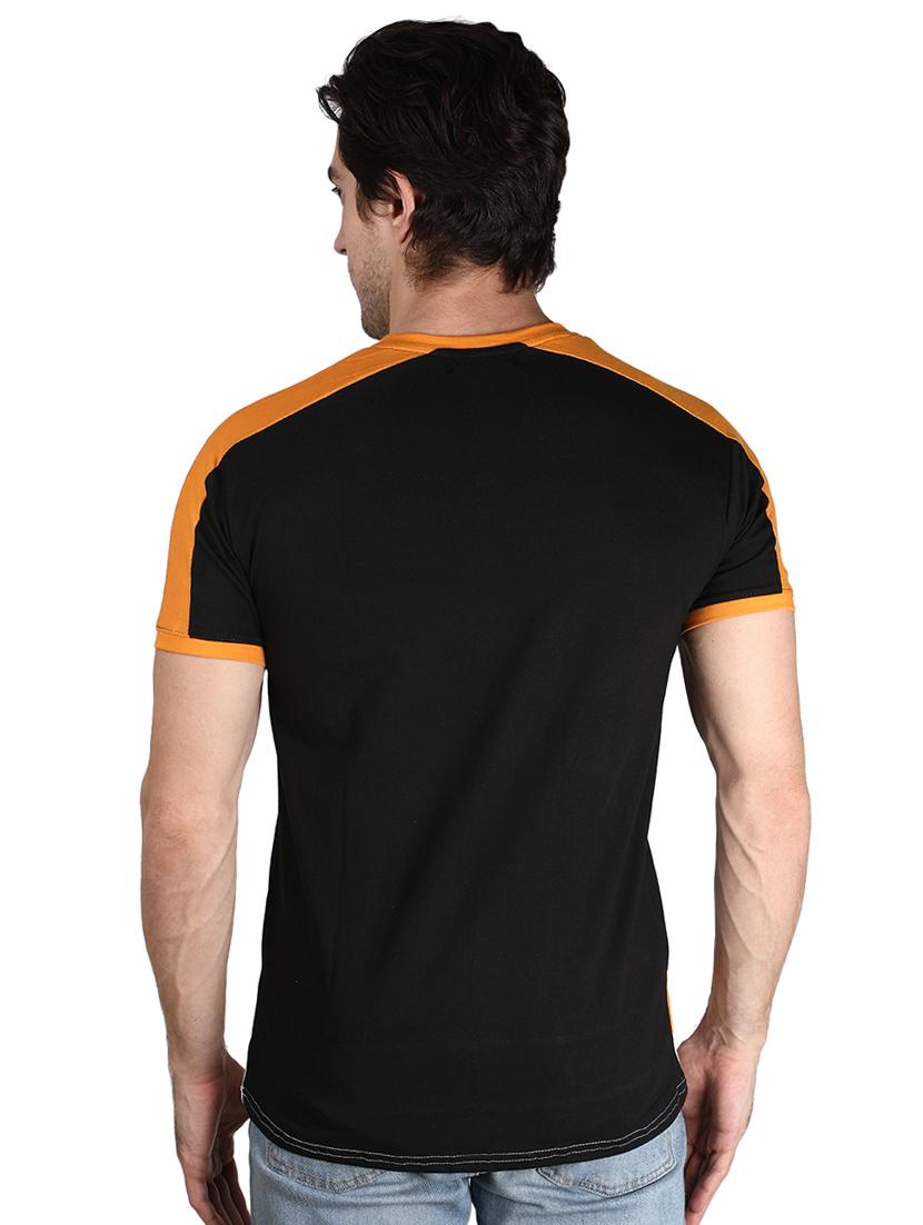 black color block t-shirt - 17096067 - Zoom Image - 4