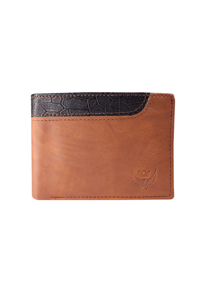 brown leatherette wallet