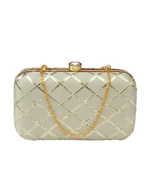 gold silk box clutch - 17102200 - Very Small Image - 1