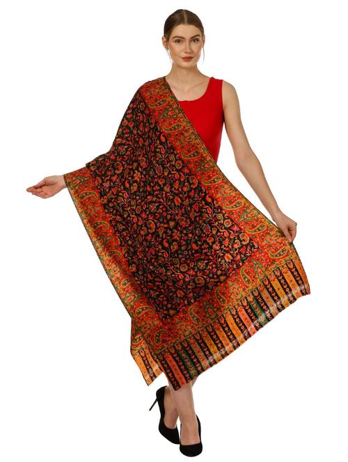 black wool blend shawl - 17107413 - Standard Image - 1