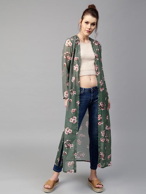 front open floral shrug - 17112167 - Standard Image - 1