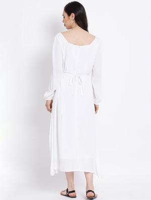 button detail solid maxi dress - 17116388 - Standard Image - 4