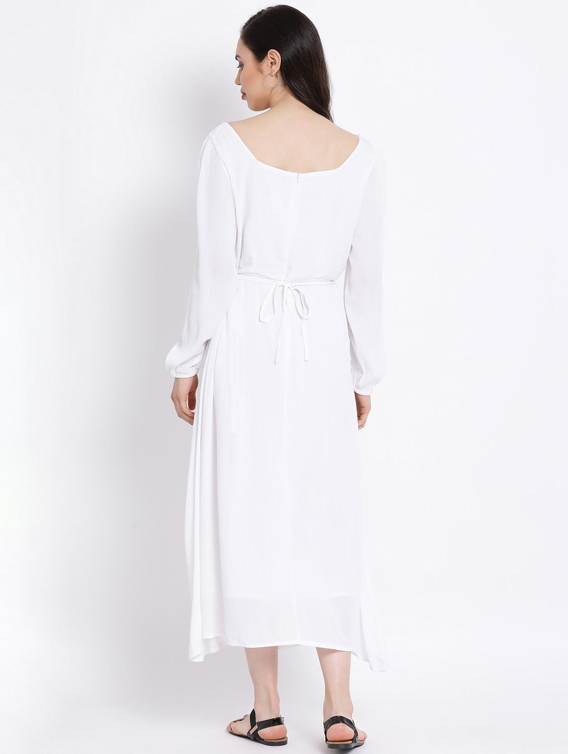 button detail solid maxi dress - 17116388 - Zoom Image - 4