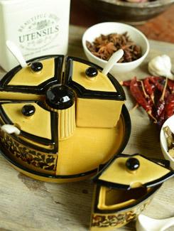 Heritage Pickle Set - 4 jars and a salt dispenser - Cultural Concepts
