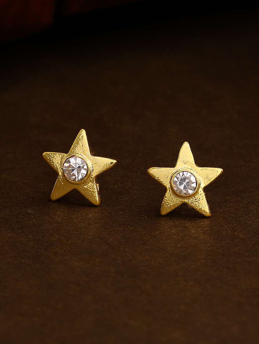 gold metal studs earring