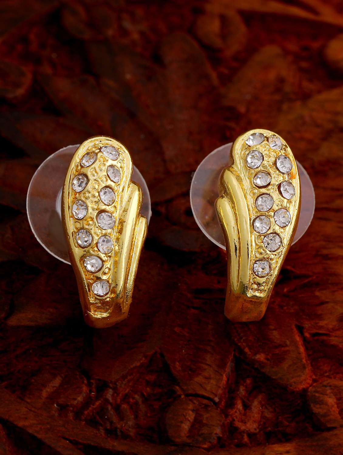 gold  metal studs earring